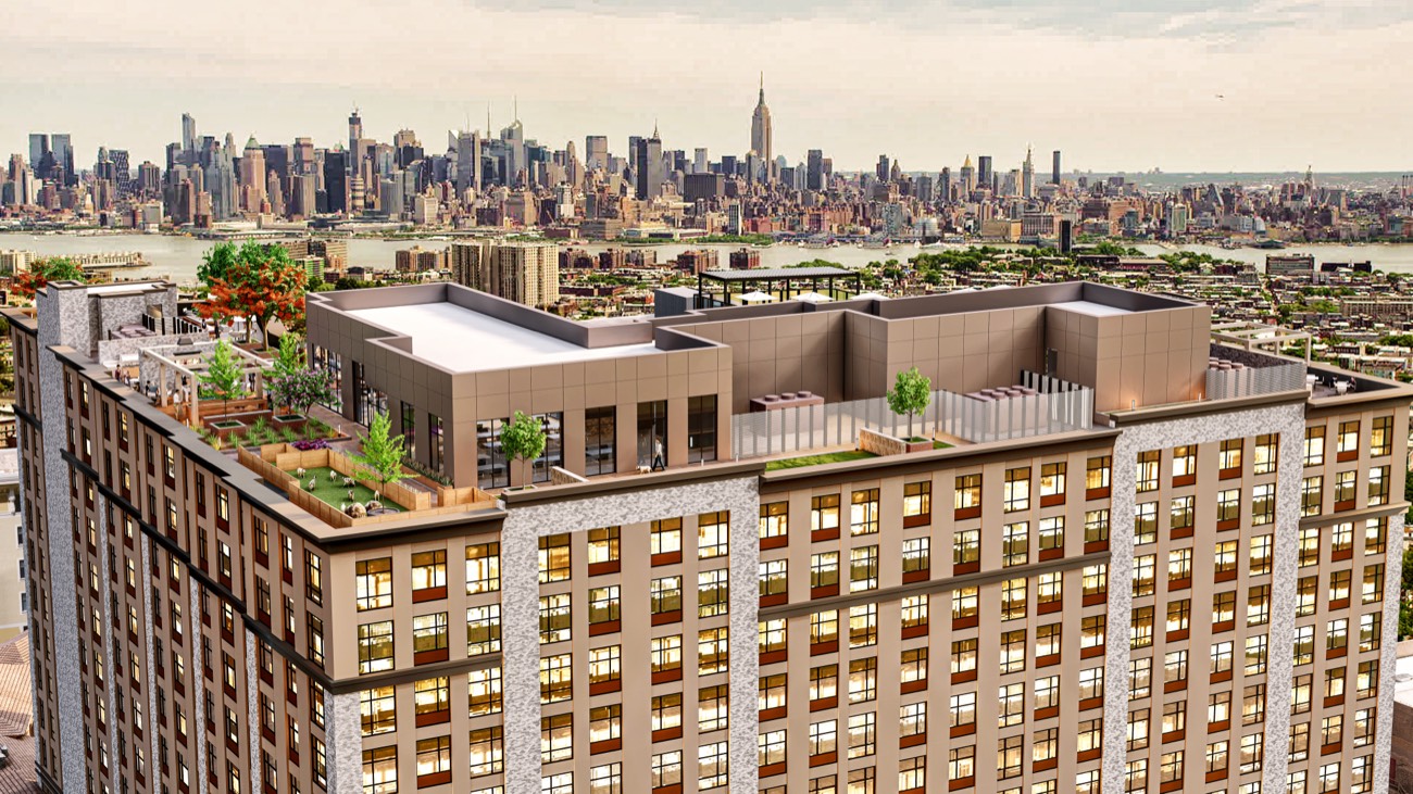 32 Oakland — Rooftop Amenity pergola installation in Jersey City, NJ