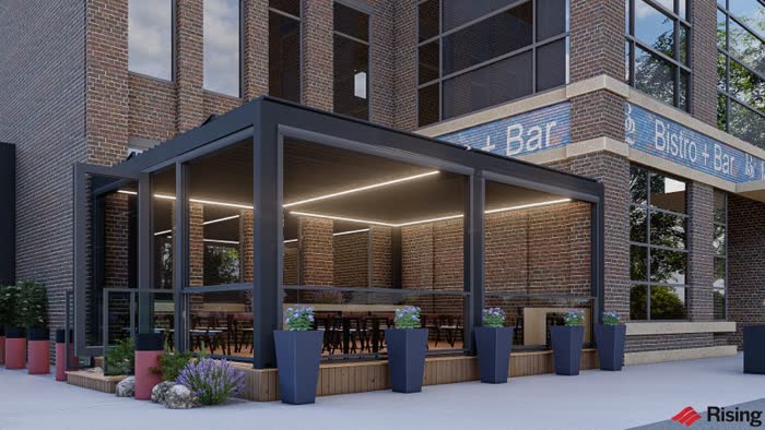B2 Bistro Reading closed louvers