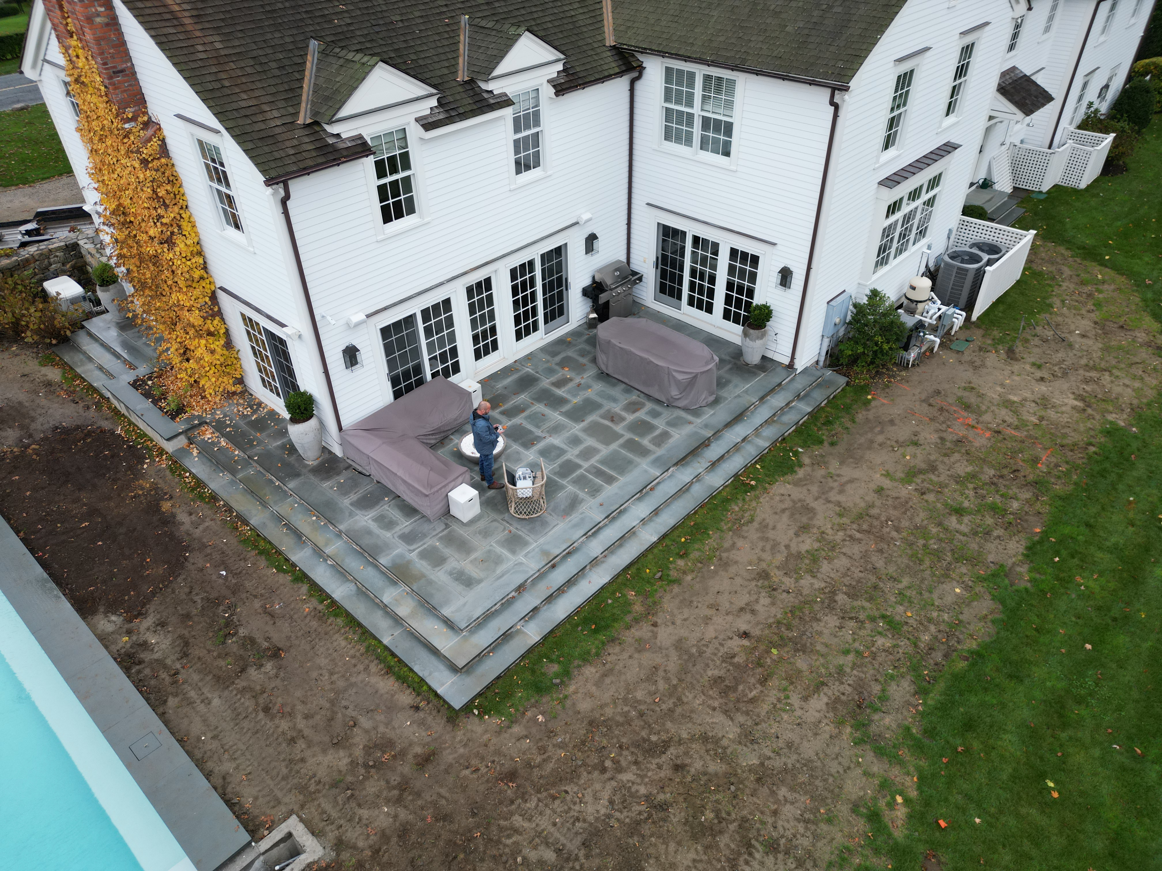 Darien patio before the louvered roof was built