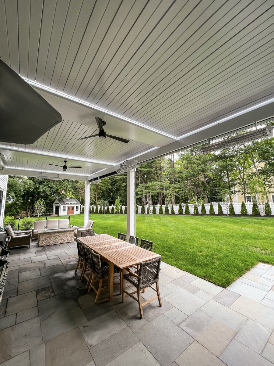 Lexington, MA — Classic-style motorized louvered roof