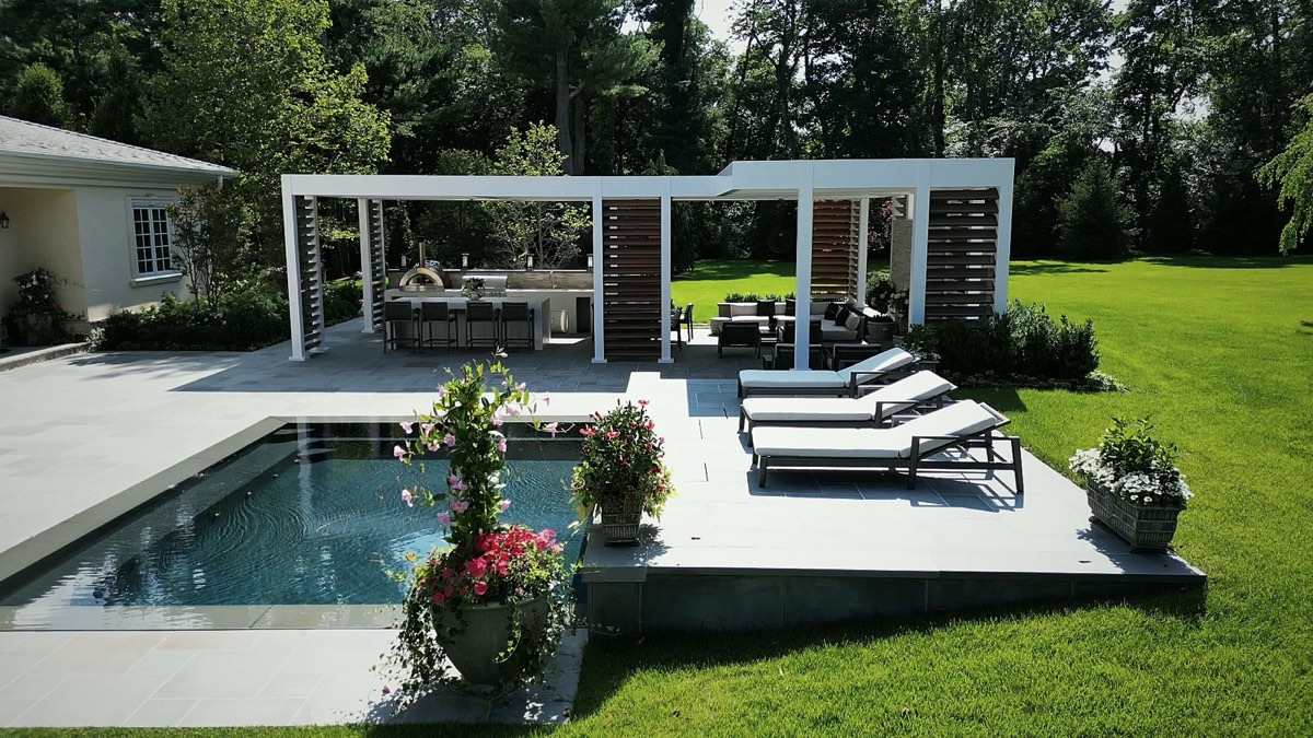 Custom motorized pergola — Morristown, NJ