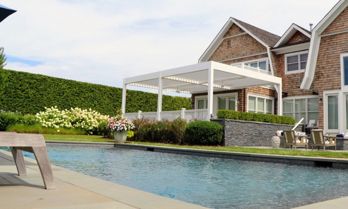 Custom motorized pergola — Southampton, NY