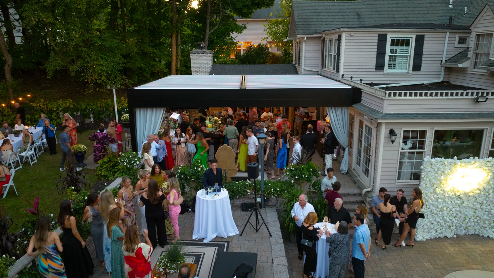 Sansavero modern pergola aerial view
